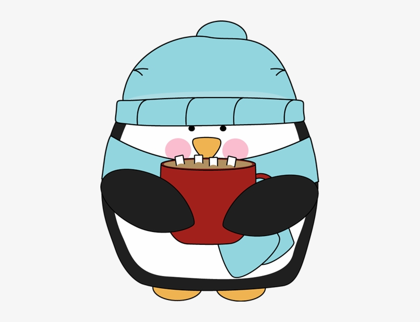 Penguin with hot cocoa