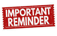 Important Reminder