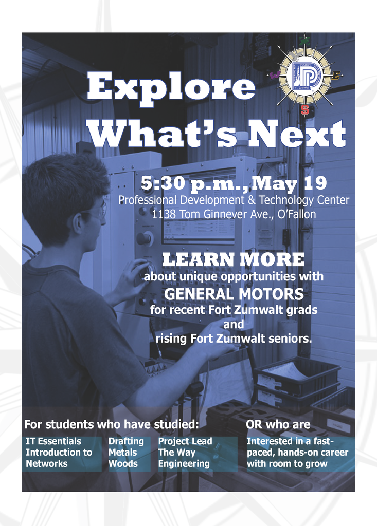 Flyer for GM info night