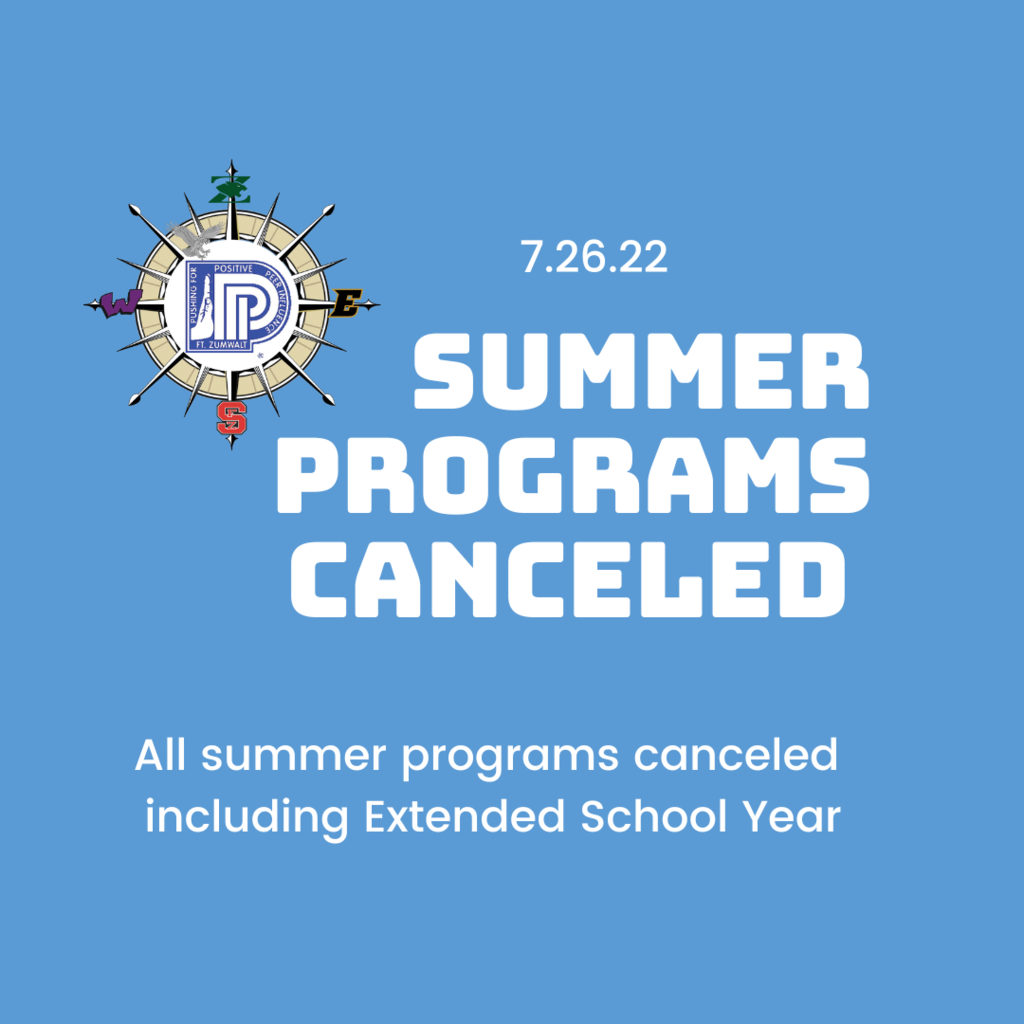 Summer Programs Canceled 7.26.22