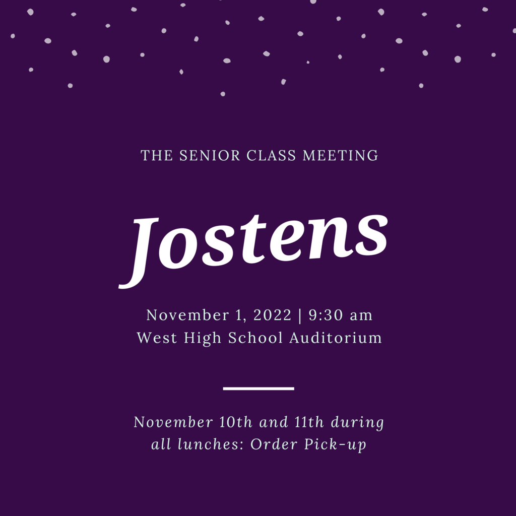 Jostens senior meeting tomorrow