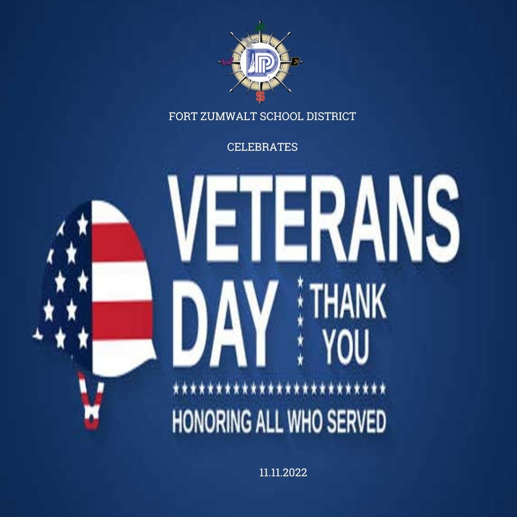 Fort Zumwalt School District celebrates Veterans Day. Thank you. Honoring all who served. 11.11.2022