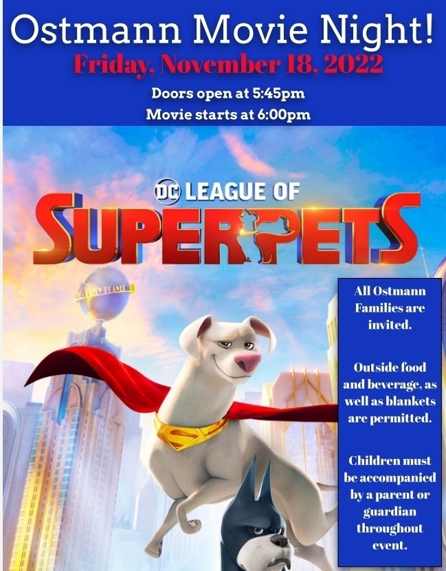 DC Super Pets movie night poster