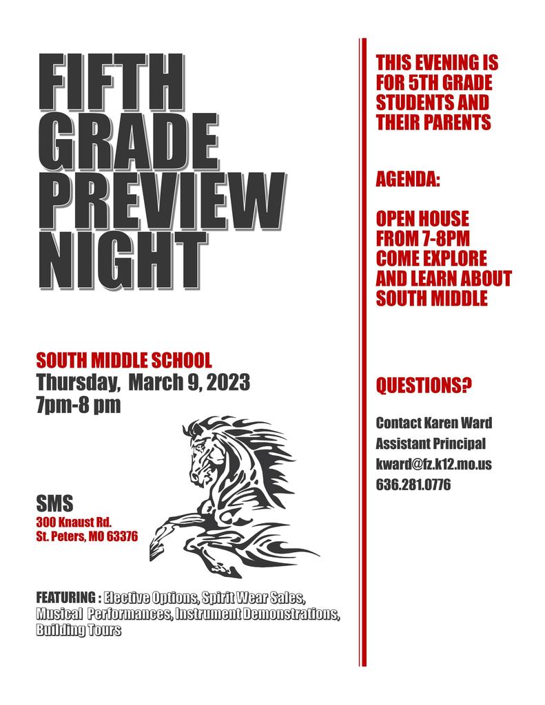Fifth Grade Preview Night